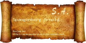 Spangenberg Arnold névjegykártya